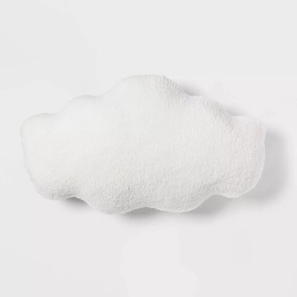 Target Room Essentials Faux Shearling Oversized Decorative Pillow Cloud‎ Ivory - Picture 1 of 5